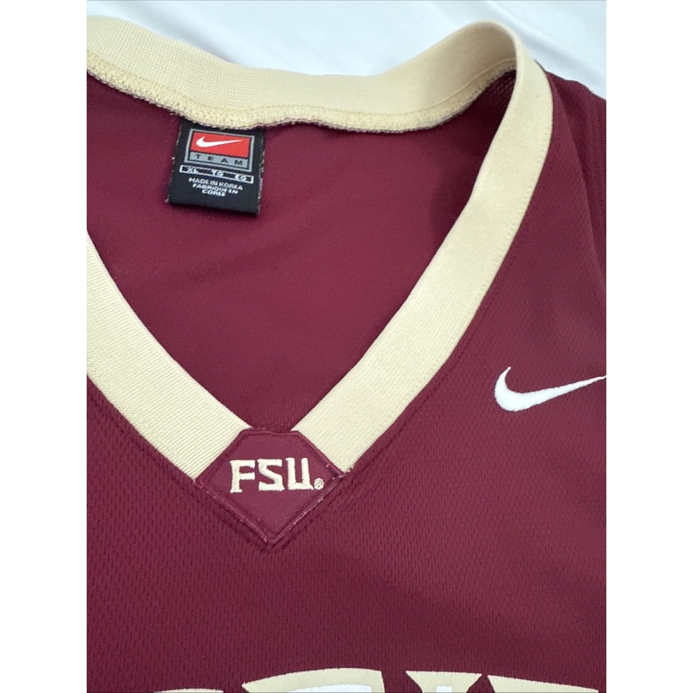 VINTAGE‎ Nike Florida State Seminoles Jersey Mens XL Red 22 Basketball Y2K - Picture 4 of 11